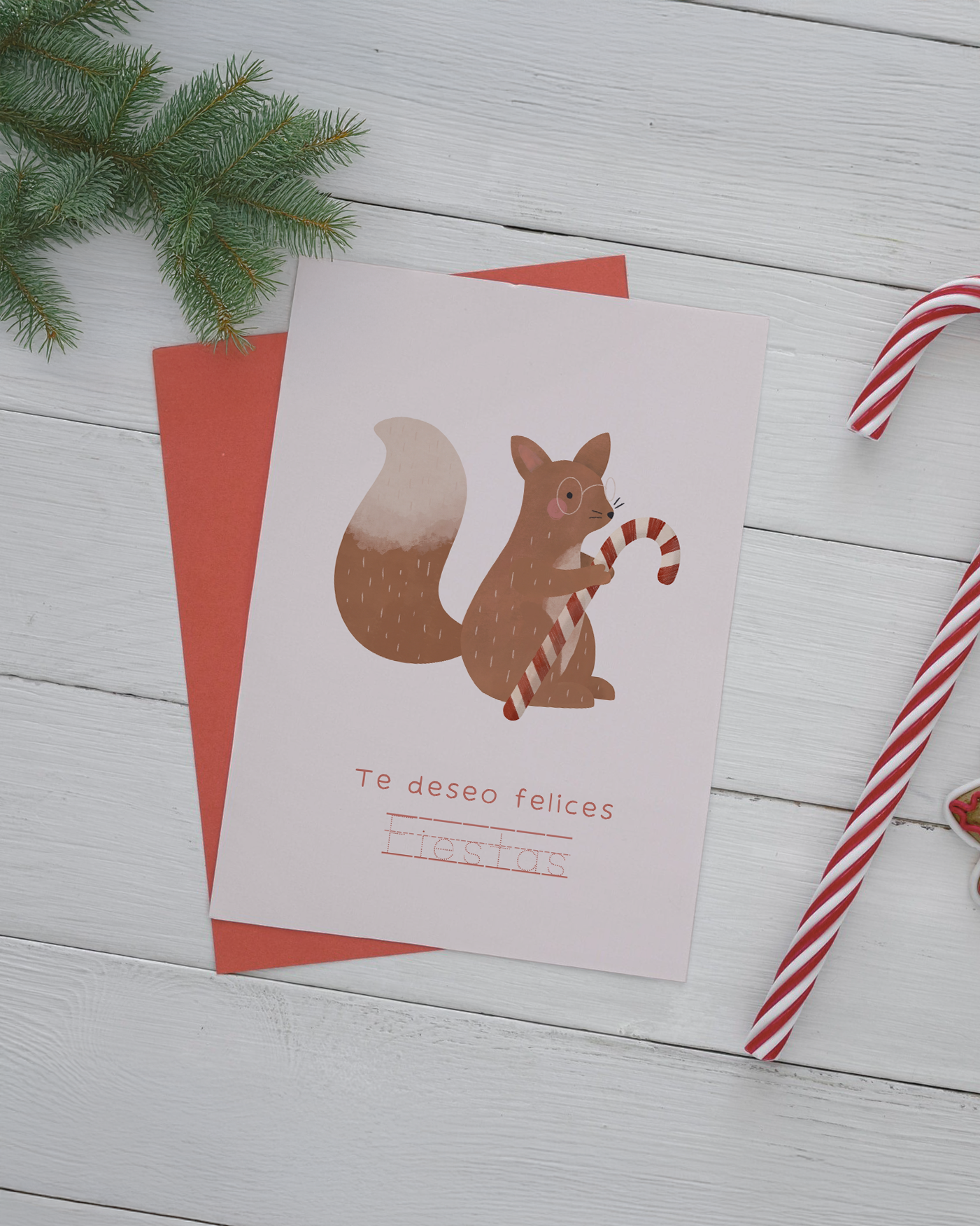 Felicitación Navideña Infantil “Te deseo felices fiestas” | Tarjeta para Colorear y Escribir – Melococó